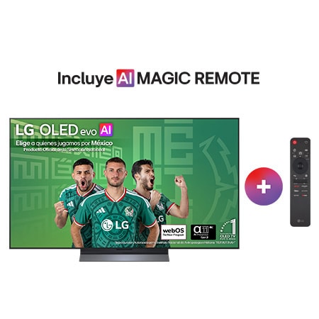 Vista frontal de Pantalla 55 pulgadas LG OLED evo AI C6 4K SMART TV webOS 2026 OLED55C6PSA